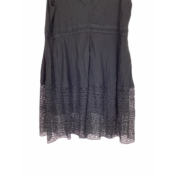 NWT Sonja Betro Black Crochet Lace Mini Dress 2X - Picture 7 of 9